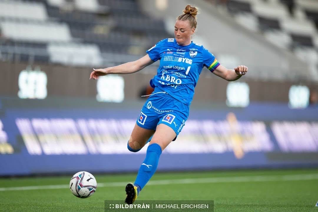Paige Culver continues to make waves across the Atlantic. | Captaining IFK Kalmar has been a massive challenge but also a great learning experience for the 25-year-old. | Courtesy  Bildbyrån.se